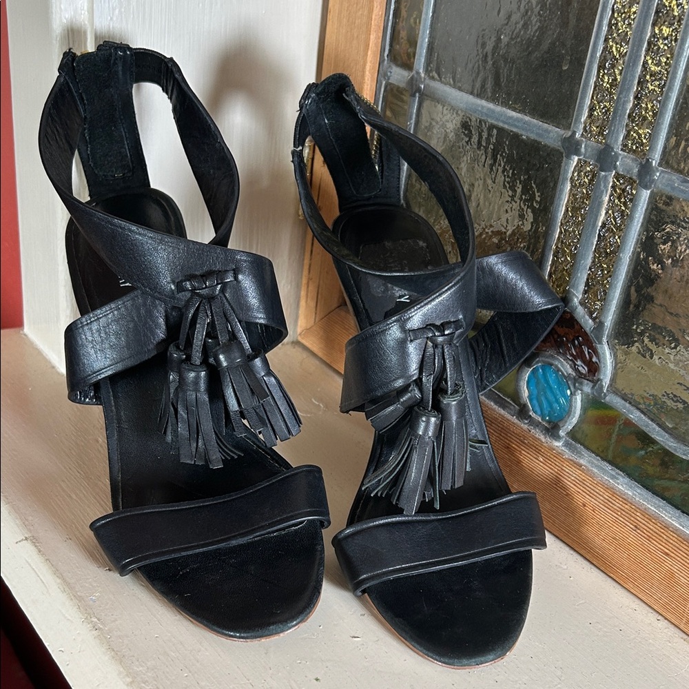 Kate Spade Black Tassel Sandals - Picture 3 of 8